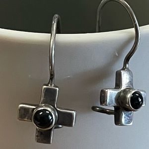 Sterling Silver Cross Earrings